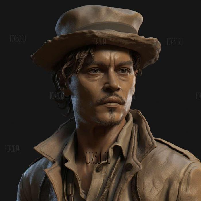 johnny depp 3 stl model for CNC